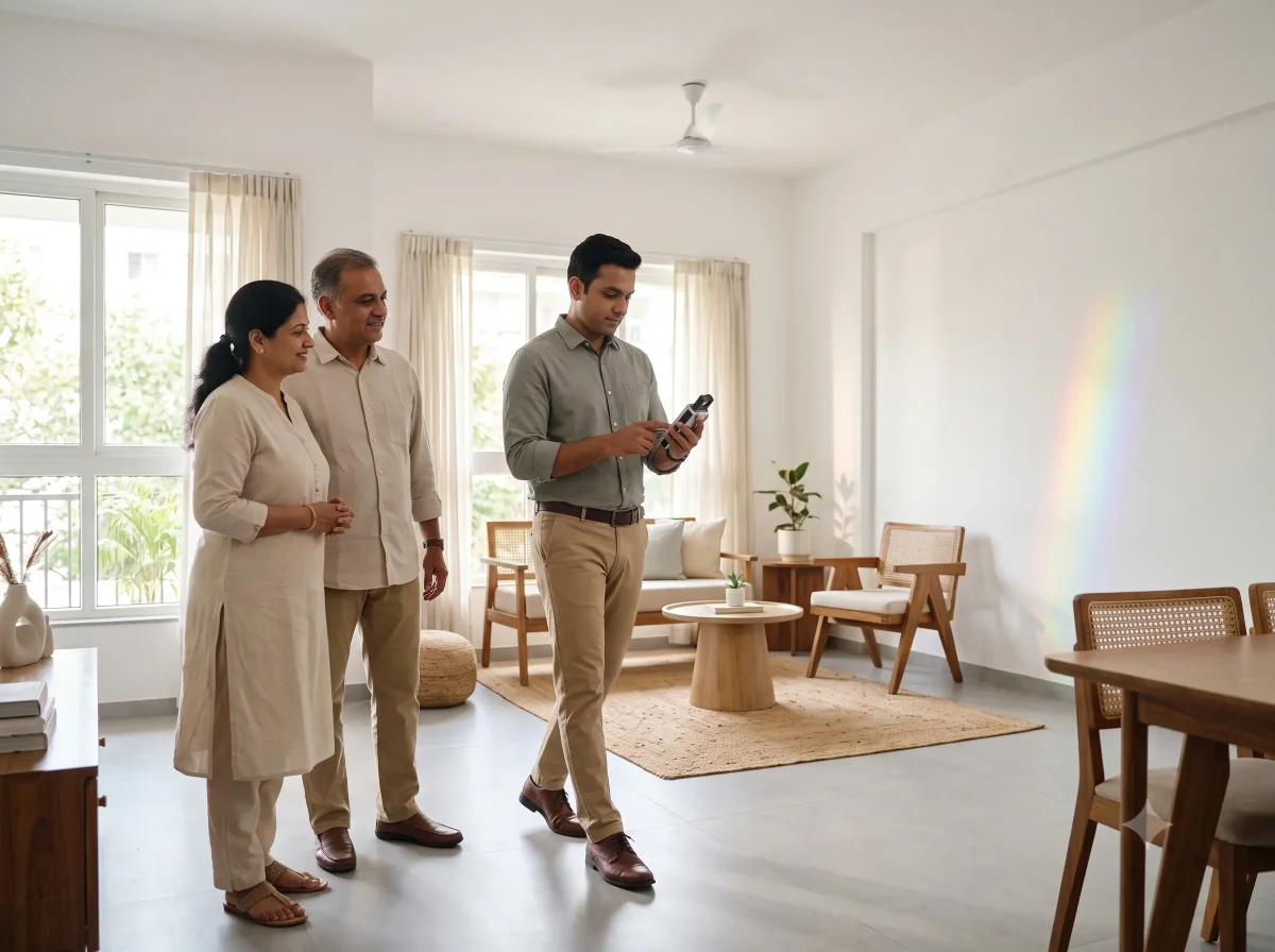 practitioner taking readings in a home